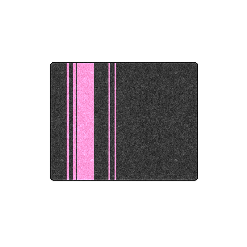 black with pink stripes 2 Blanket 40"x50"