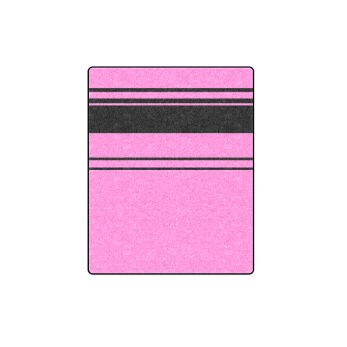 pink with black stripes 2 Blanket 40"x50"