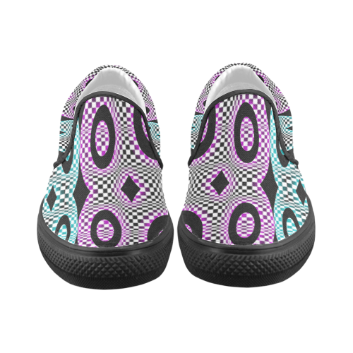 Paranoia Nr1 Men's Unusual Slip-on Canvas Shoes (Model 019)