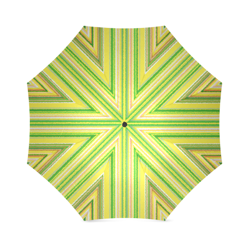 Yellow and Green Crystalized Lines Foldable Umbrella (Model U01)