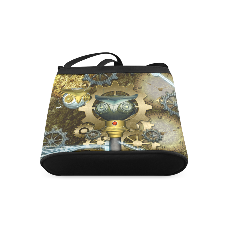 Steampunk, funny owl Crossbody Bags (Model 1613)