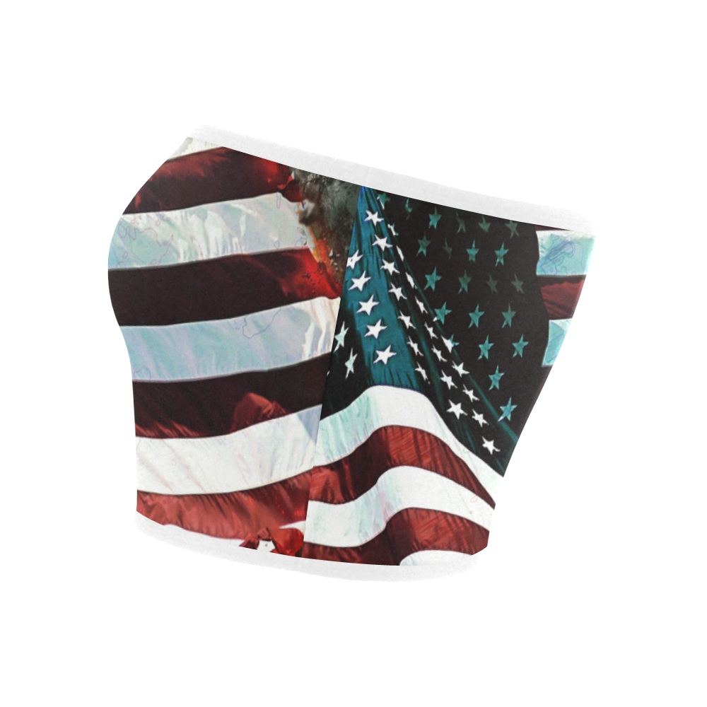 A abstract waving usa flag Bandeau Top