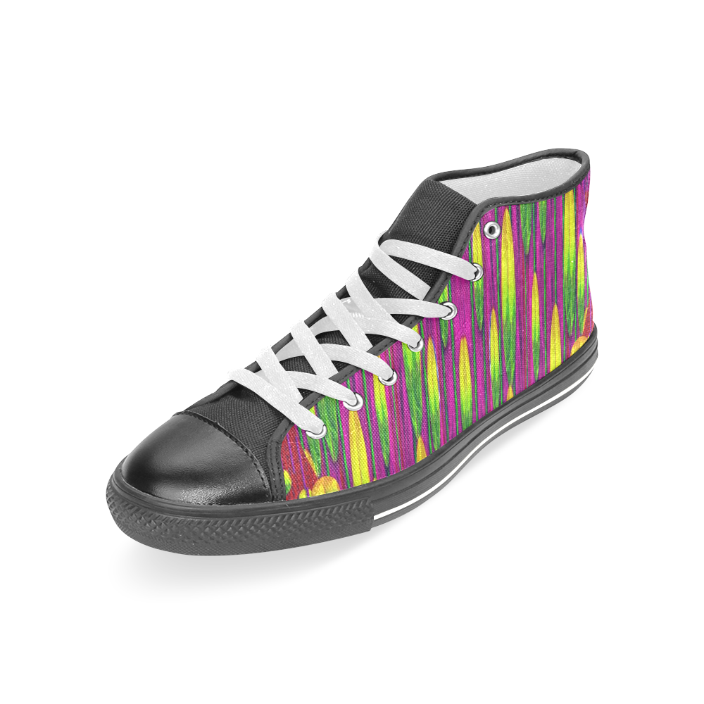 Tulips On Fire Women's Classic High Top Canvas Shoes (Model 017)