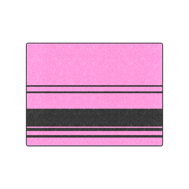 pink with black stripes Blanket 50"x60"