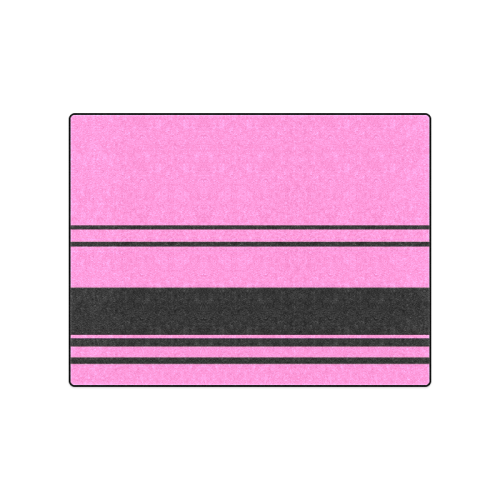 pink with black stripes Blanket 50"x60"