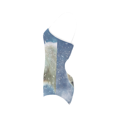 A polar bear at the water Strap Swimsuit ( Model S05)