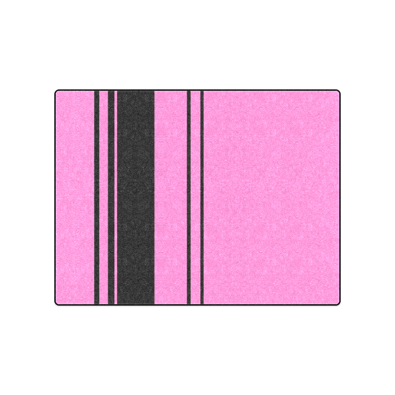 pink with black stripes 2 Blanket 50"x60"