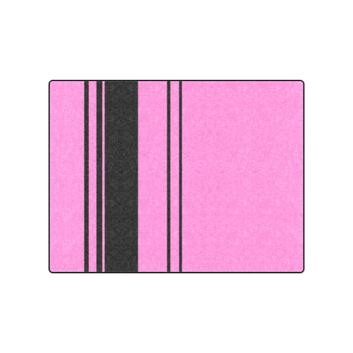 pink with black stripes 2 Blanket 50"x60"