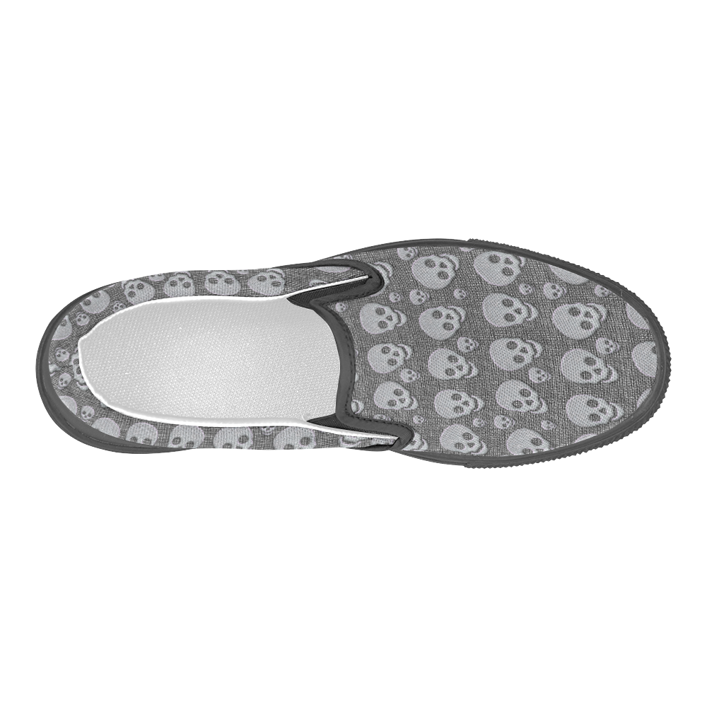 SKULLS EVOLUTION Men's Slip-on Canvas Shoes (Model 019)