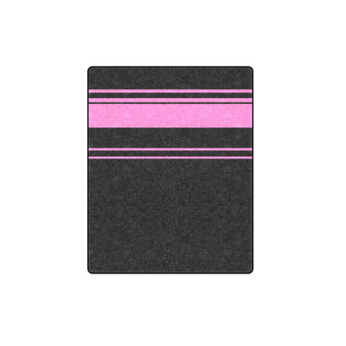 black with pink stripes 2 Blanket 40"x50"