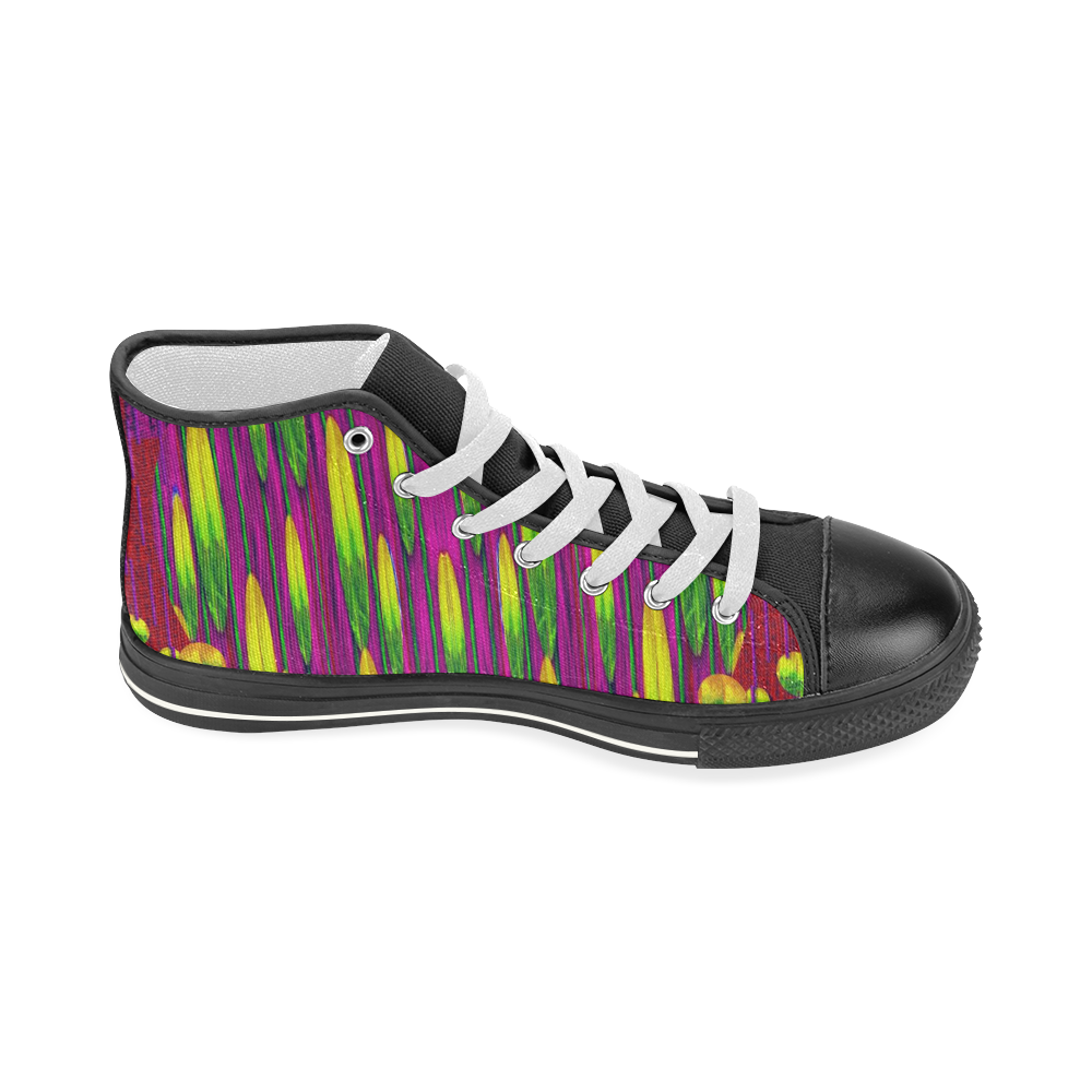 Tulips On Fire Women's Classic High Top Canvas Shoes (Model 017)