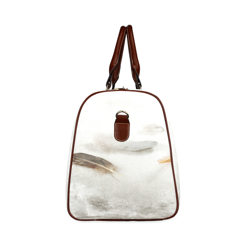 Resting Feathers Waterproof Travel Bag/Small (Model 1639)