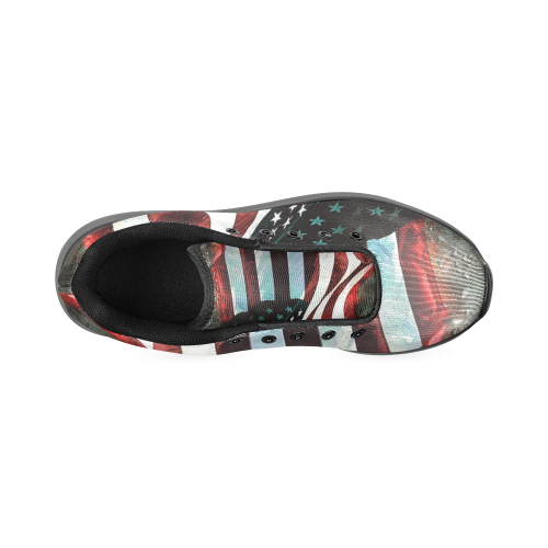 A abstract waving usa flag Men’s Running Shoes (Model 020)