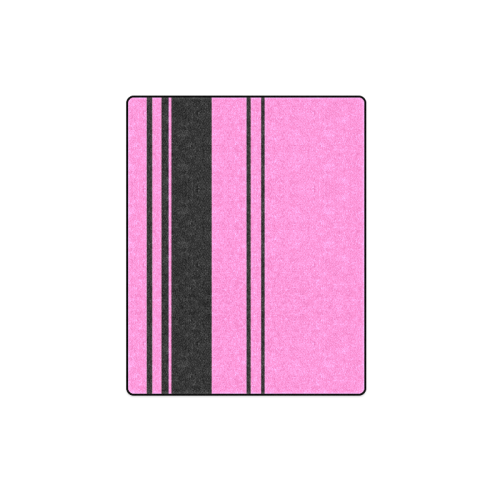 pink with black stripes Blanket 40"x50"