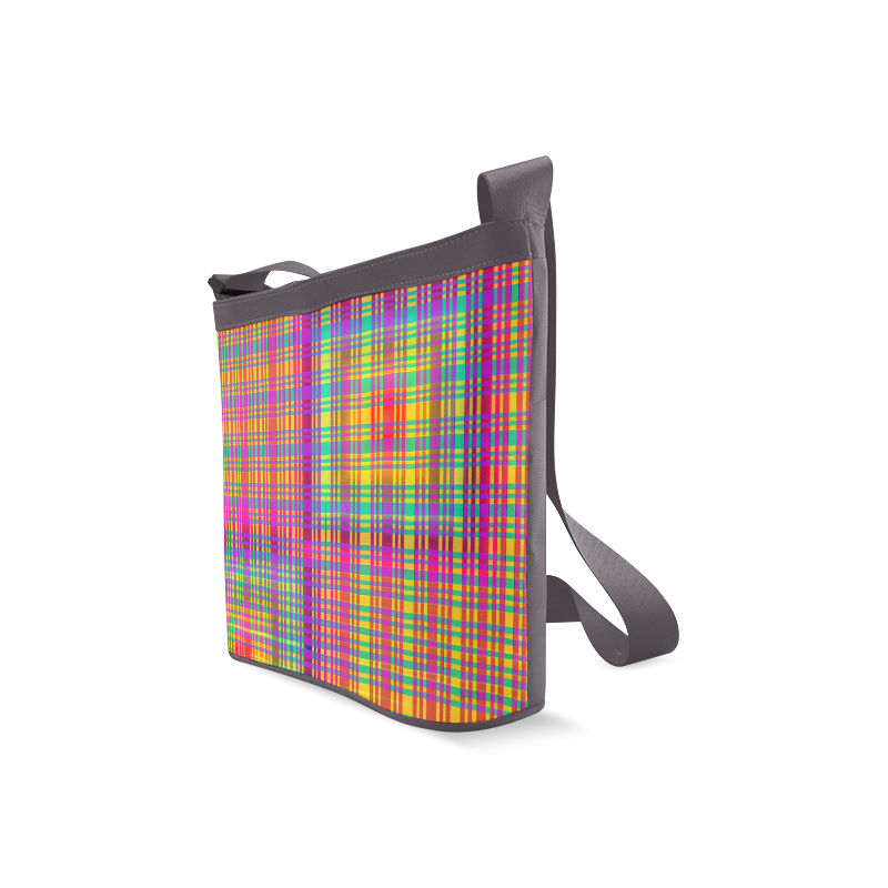 Rainbow Tartan Crossbody Bags (Model 1613)