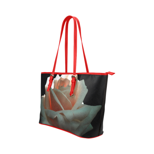 A Beautiful Rose Leather Tote Bag/Large (Model 1651)