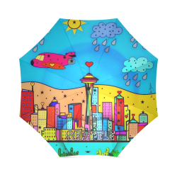Seattle by Nico Bielow Foldable Umbrella (Model U01)