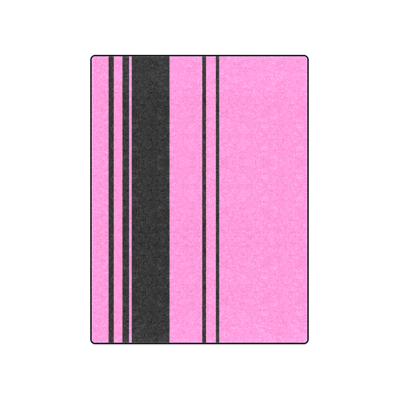 pink with black stripes Blanket 50"x60"