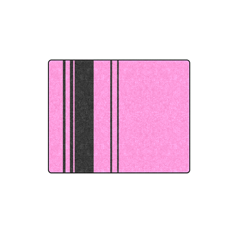 pink with black stripes 2 Blanket 40"x50"