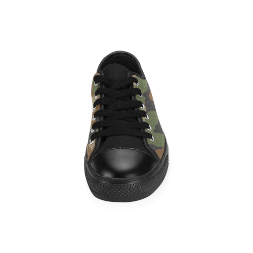 Woodland Forest Camouflage Men's Classic Canvas Shoes (Model 018)