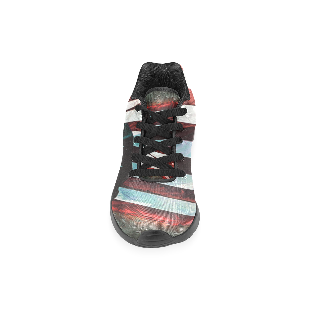 A abstract waving usa flag Men’s Running Shoes (Model 020)
