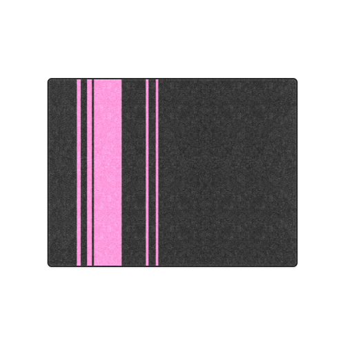 black with pink stripes 2 Blanket 50"x60"