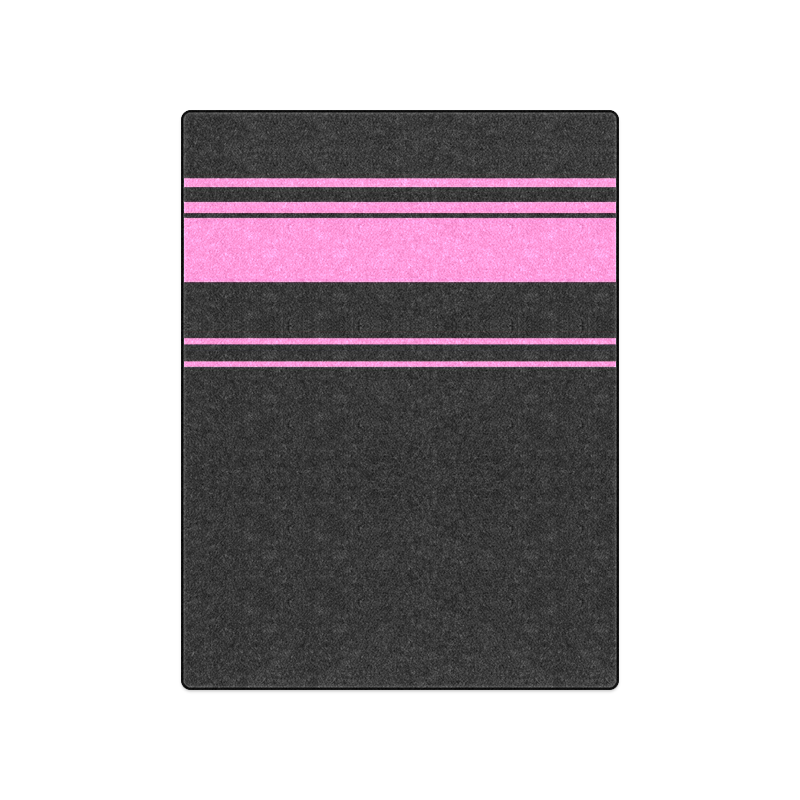 black with pink stripes 2 Blanket 50"x60"
