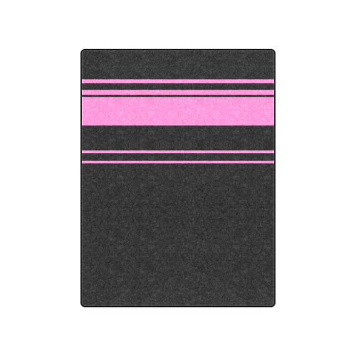 black with pink stripes 2 Blanket 50"x60"