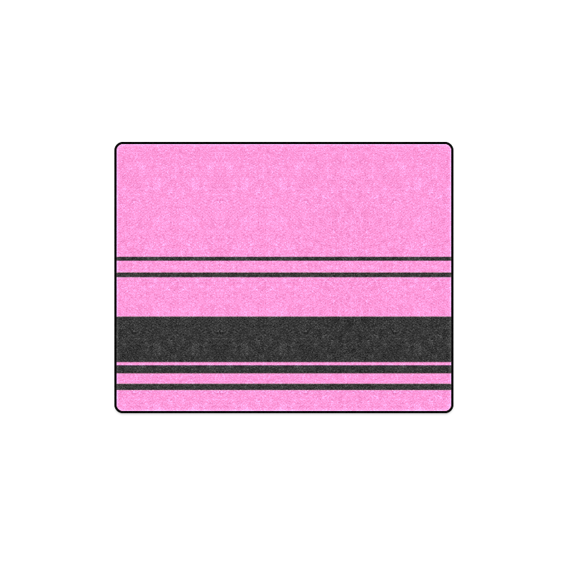 pink with black stripes Blanket 40"x50"