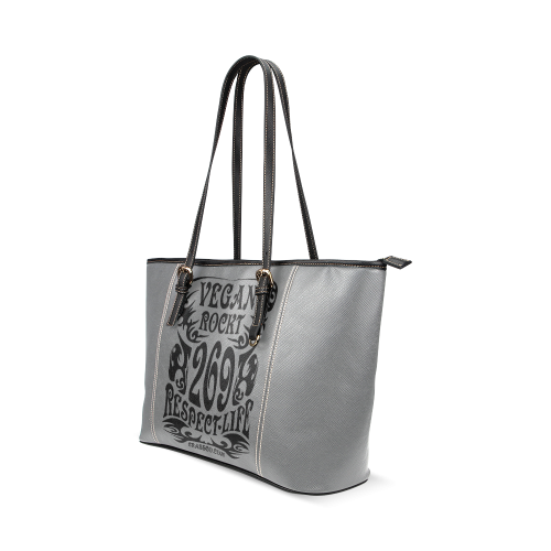 VEGAN ROCKT Leather Tote Bag/Small (Model 1640)