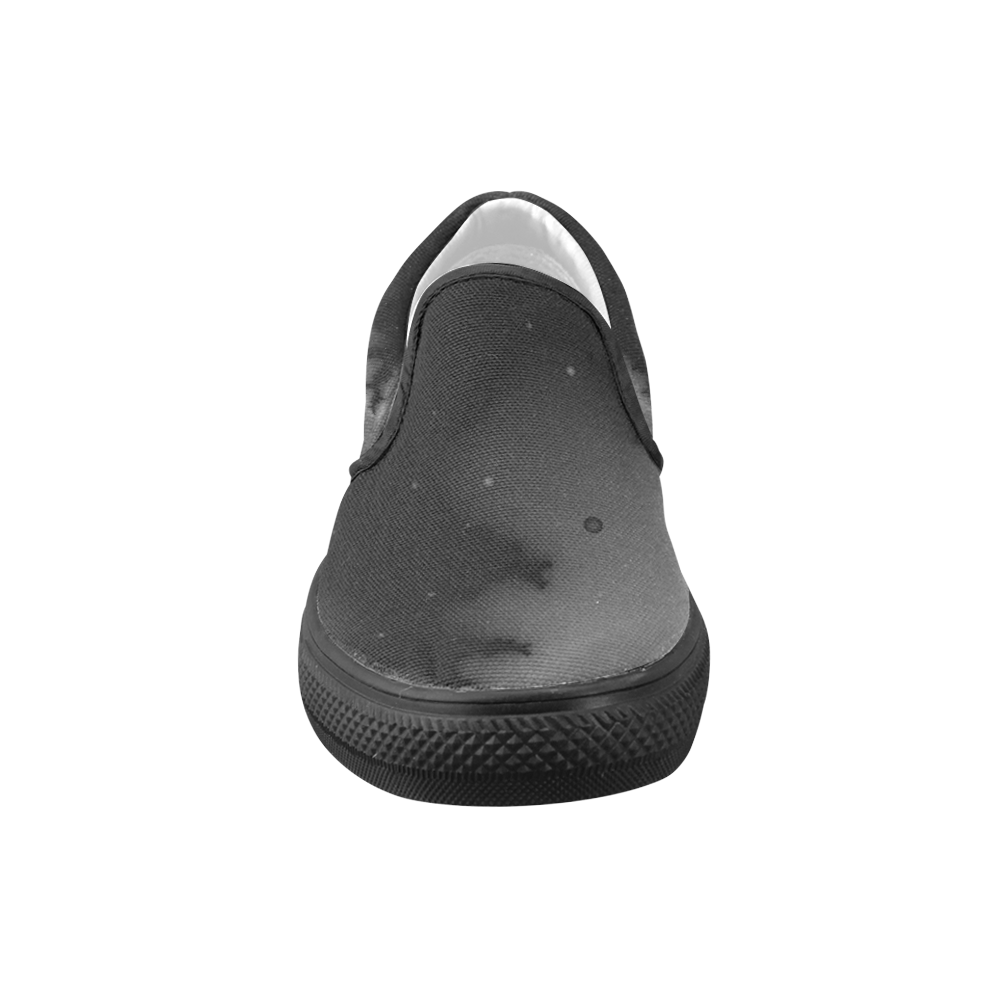 night Men's Unusual Slip-on Canvas Shoes (Model 019)