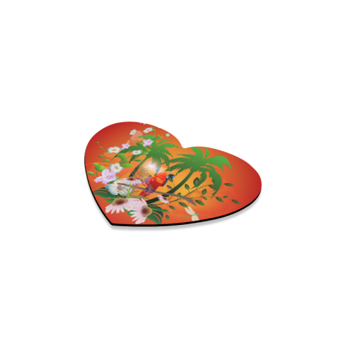 Tropical design Heart Coaster