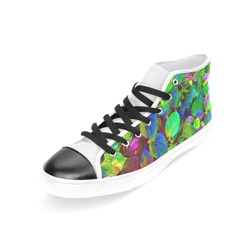 Foliage #7 - Jera Nour Women's Classic High Top Canvas Shoes (Model 017)