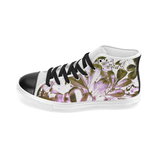 Foliage #4 - Jera Nour Women's Classic High Top Canvas Shoes (Model 017)