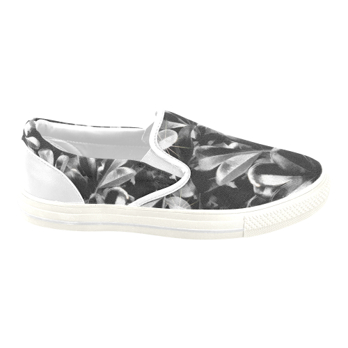 Foliage #1 - Jera Nour Women's Unusual Slip-on Canvas Shoes (Model 019)