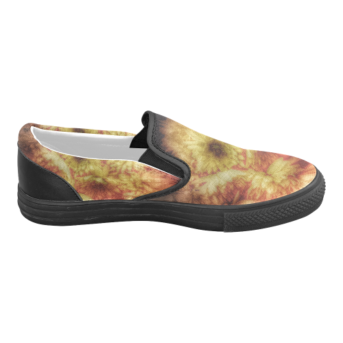 Yellow Chrysanthemums Women's Unusual Slip-on Canvas Shoes (Model 019)