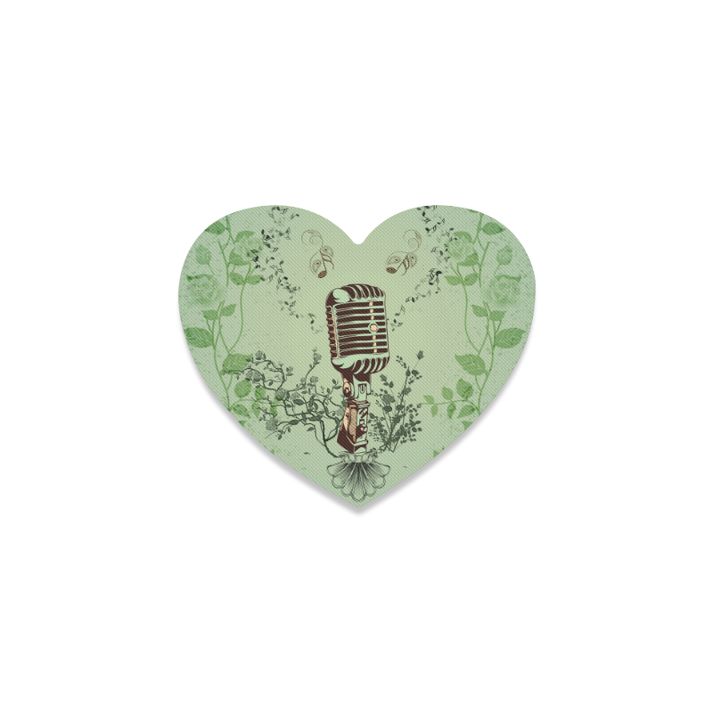 Music, microphone Heart Coaster