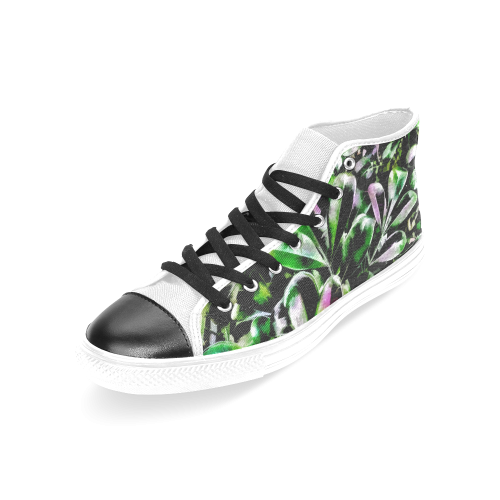 Foliage #6 - Jera Nour Women's Classic High Top Canvas Shoes (Model 017)