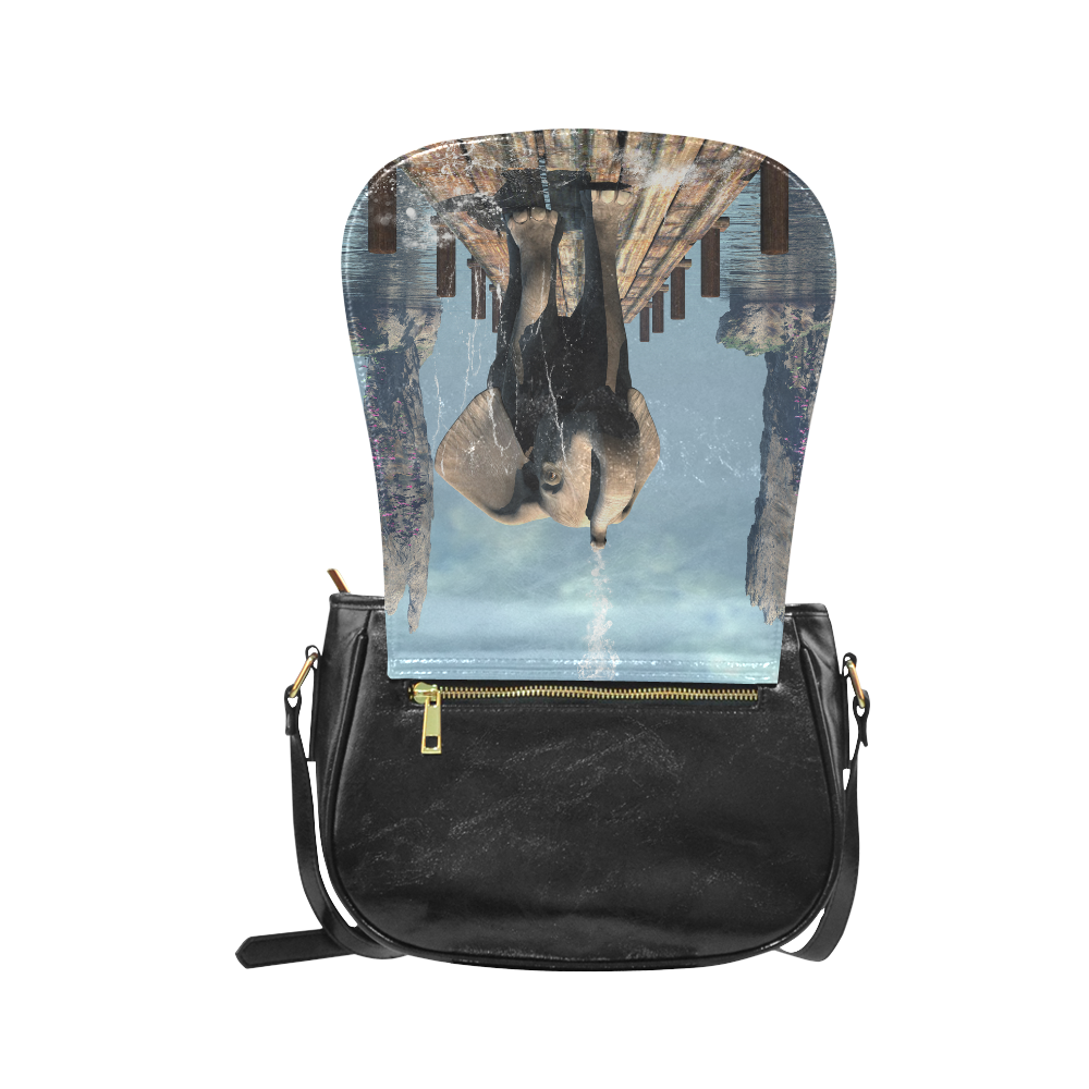 Elephant in the universe Classic Saddle Bag/Large (Model 1648)