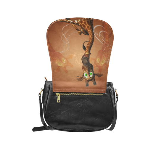 Cute giraffe Classic Saddle Bag/Large (Model 1648)