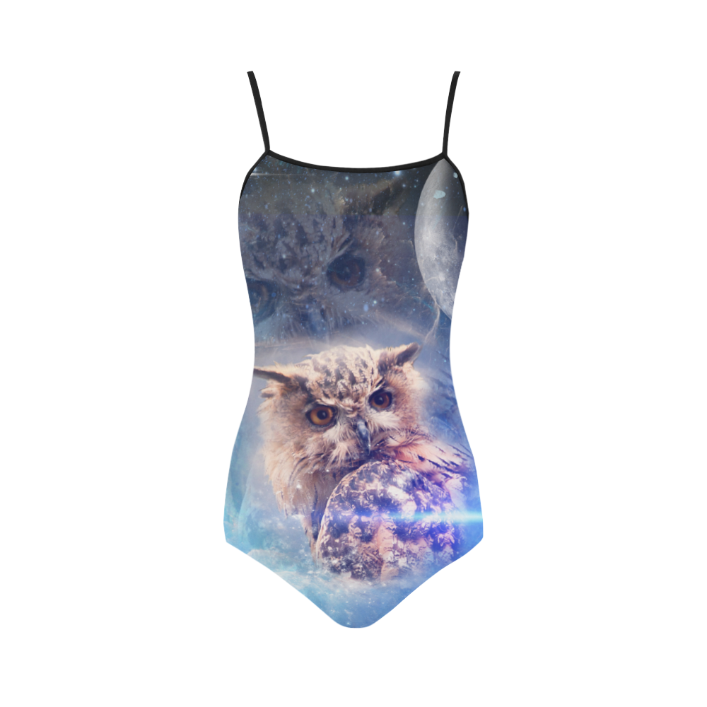 Owl in the universe Strap Swimsuit ( Model S05)