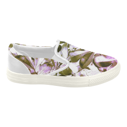 Foliage #4 - Jera Nour Women's Slip-on Canvas Shoes (Model 019)