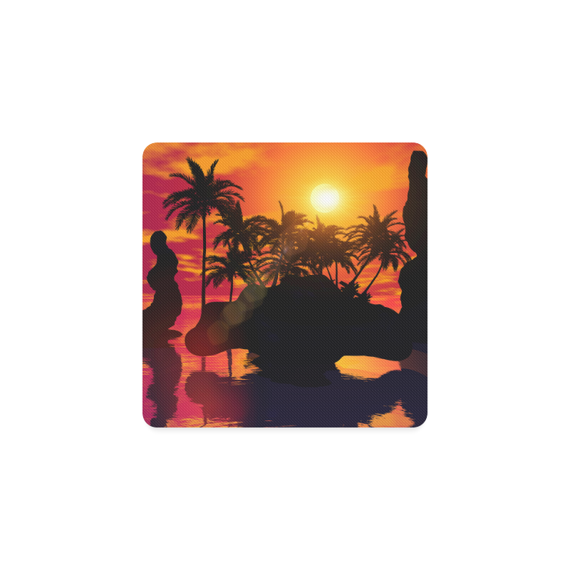 Wonderful sunset Square Coaster