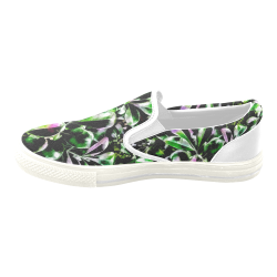 Foliage #6 - Jera Nour Women's Unusual Slip-on Canvas Shoes (Model 019)
