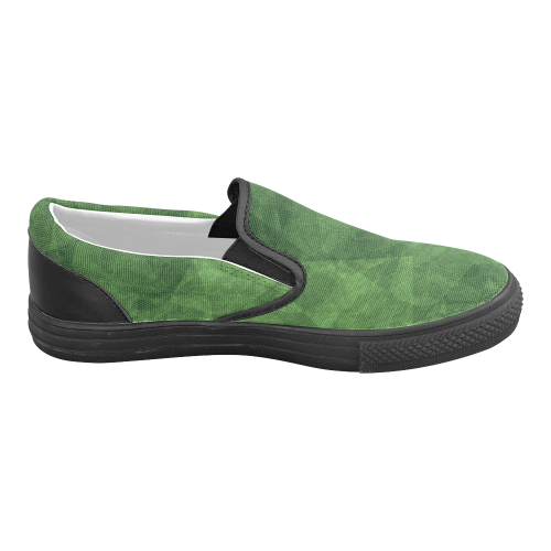 green ice Men's Unusual Slip-on Canvas Shoes (Model 019)