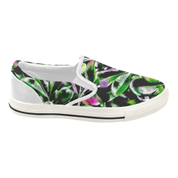 Foliage #6 - Jera Nour Women's Slip-on Canvas Shoes (Model 019)
