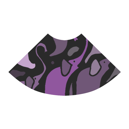 Cool Black and Purple Elephant Abstract Art Atalanta Sundress (Model D04)