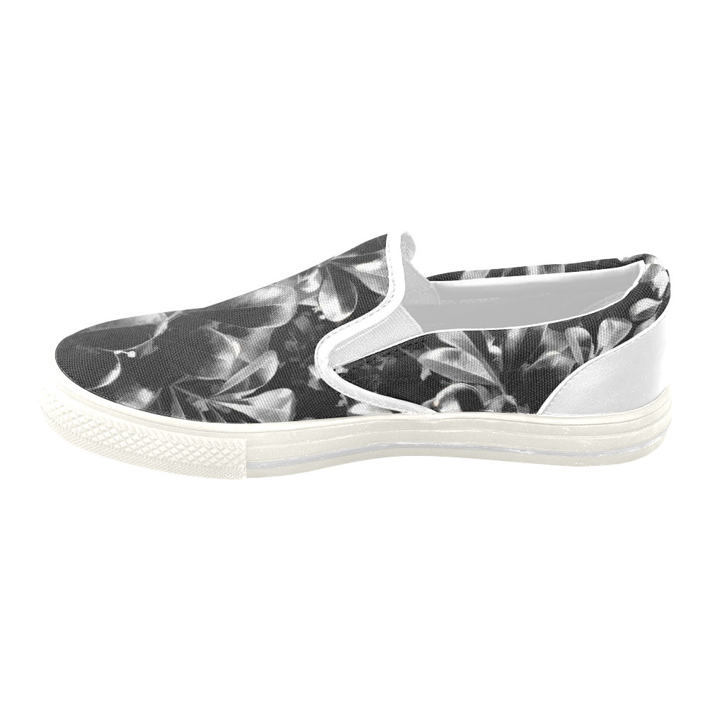 Foliage #1 - Jera Nour Women's Unusual Slip-on Canvas Shoes (Model 019)