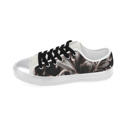 Foliage #1 Red Edge - Jera Nour Women's Classic Canvas Shoes (Model 018)