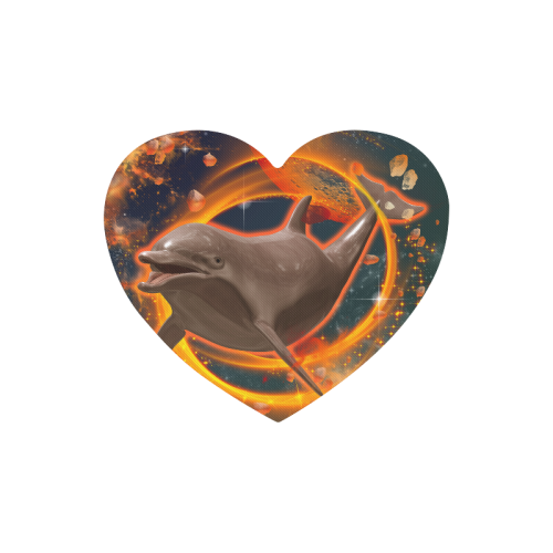 Jumping dolphin Heart-shaped Mousepad